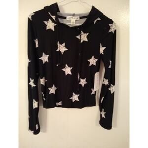 NWT Eye Candy stars juniors top w/ hood